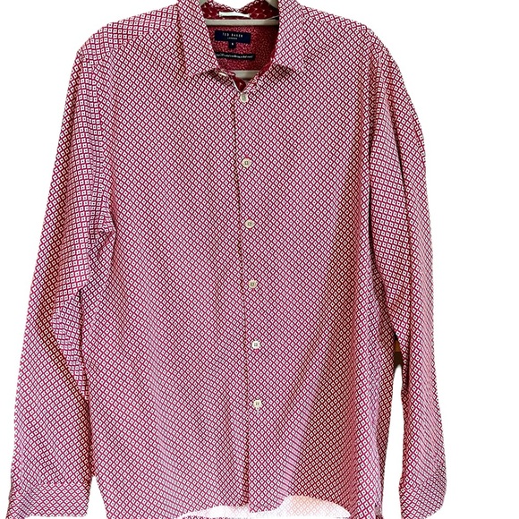 Ted Baker Long Sleeve Geometric Print Shirt - Picture 7 of 13